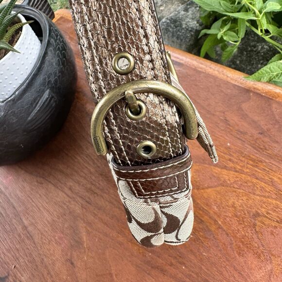 Coach Y2K Soho Signature Mini Demi Baguette Style No. 8K38 - Picture 4 of 15